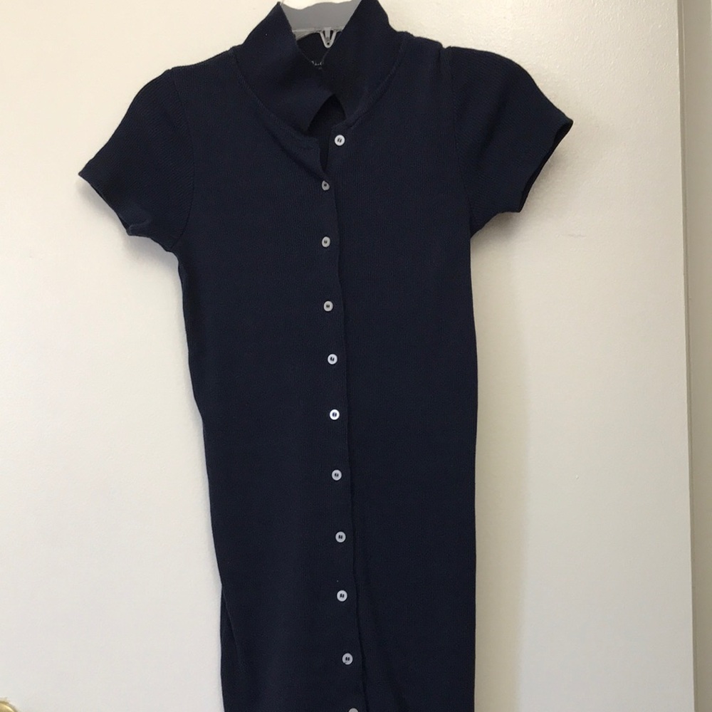 Brandy Melville blue ribbed down caroline dress